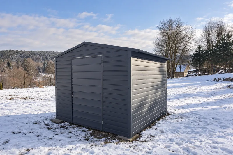 Garaż blaszany dwuspadowy 3 × 3 m