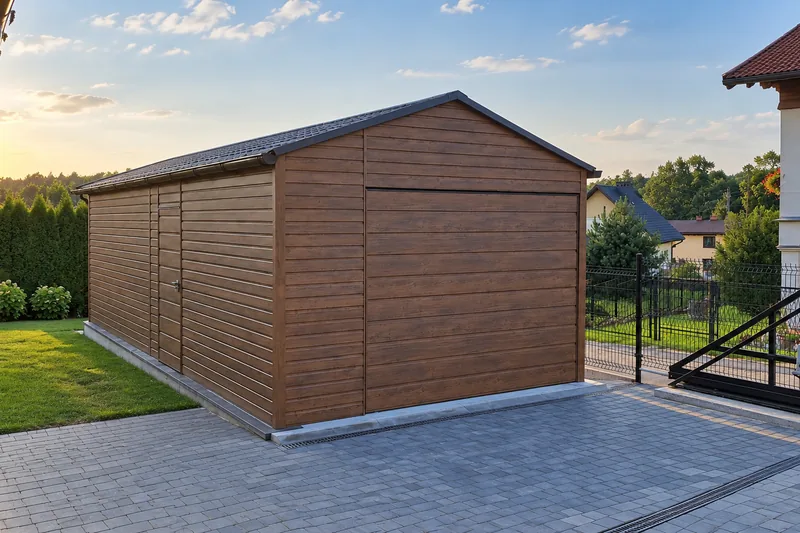Garaż blaszany dwuspadowy 4 × 6 m